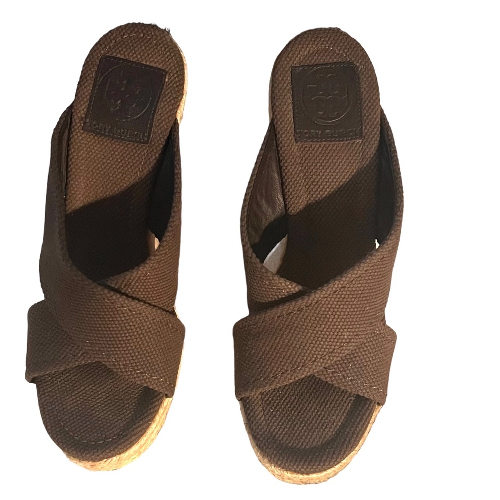 Tory Burch Kristen Espadrille Wedges size 6 1/2 - Picture 10 of 11